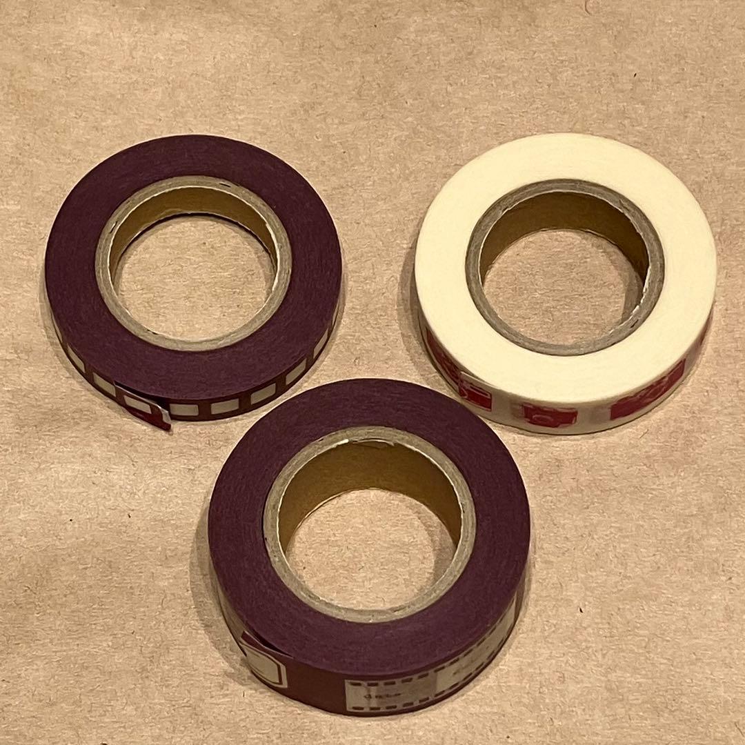 廃盤/未使用】マスキングテープ マークス 3本セット（ワイン） - メルカリ