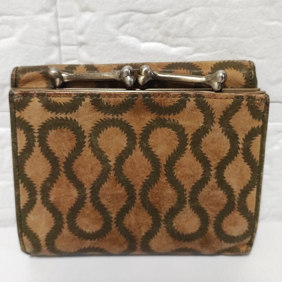 ヴィヴィアン・ウエストウッド　スクイグル柄　　がま口財布　ボーンクラスプ