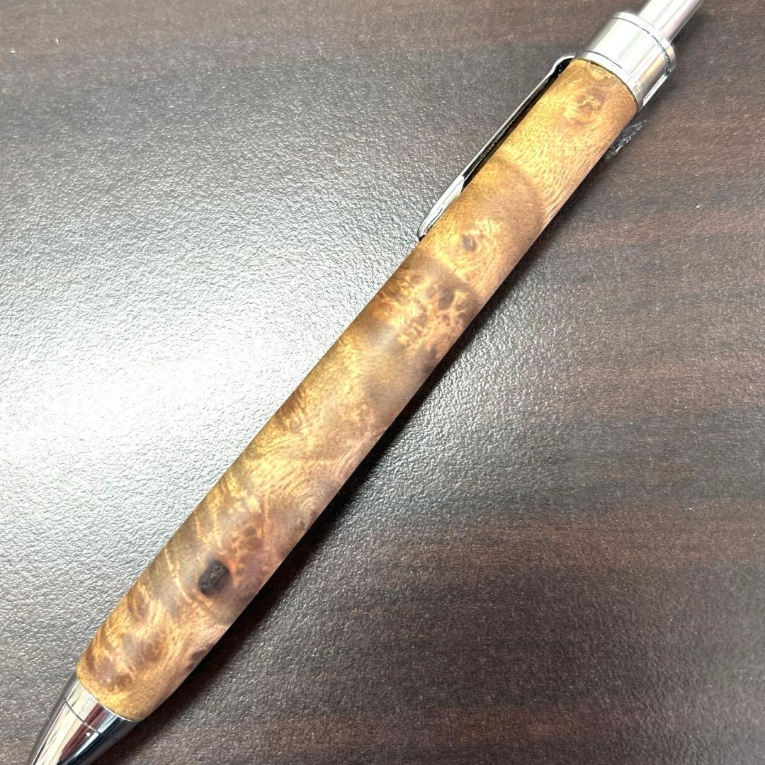 値下げ可能❗️『黄金樟』マーブルウッド瘤 最極上シャーペン 工房楔固定式金具付き