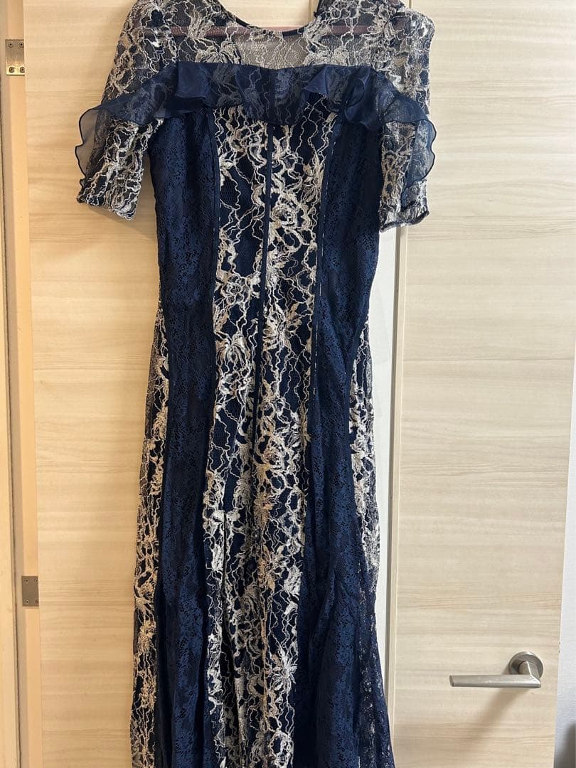 FRAY I.D ネイビーレースドレス