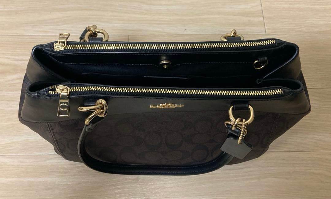 COACH コーチ シグネチャー ミニ ブルック キャリーオール ハンドバッグ