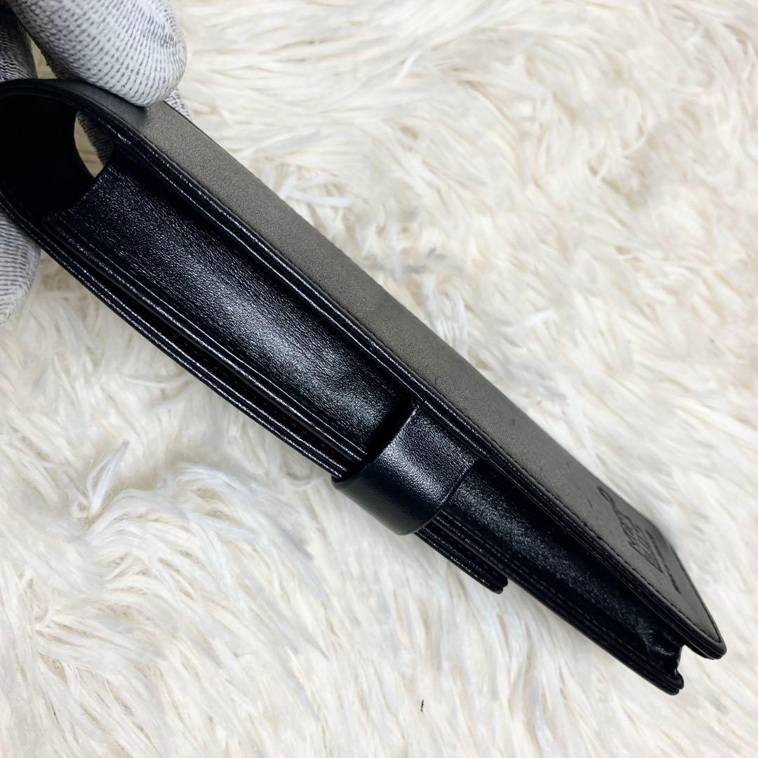 【美品】MONTBLANC モンブラン ペンケース レザーブラック 付属品付き