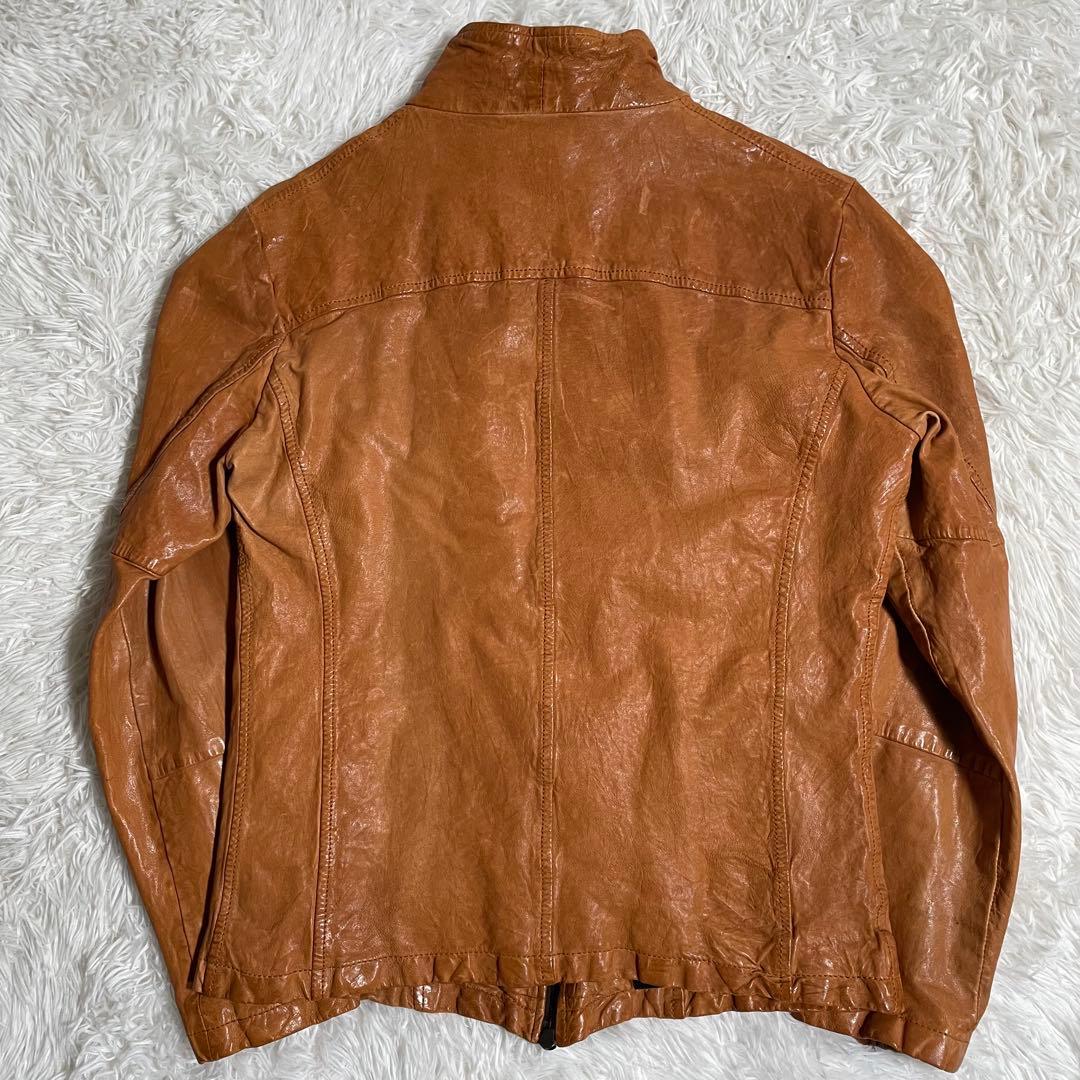 キャシージェーン ラムレザージャケット ウォッシュド加工 2025年最新