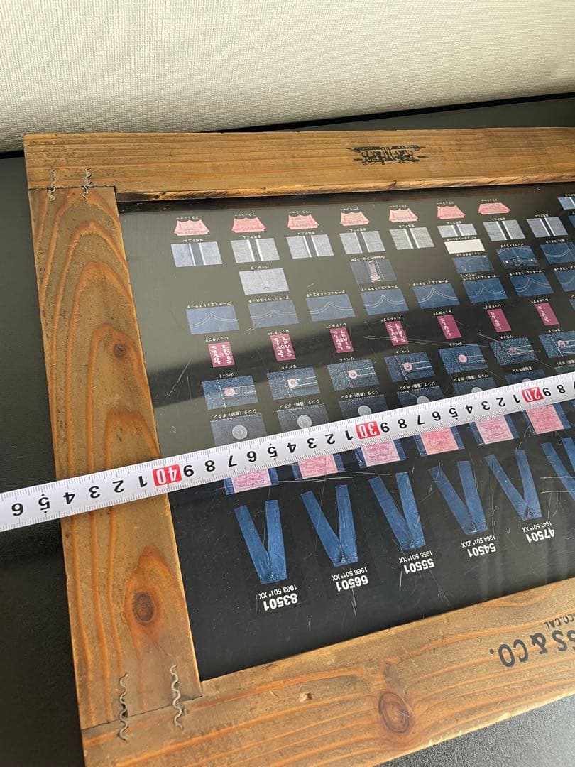 リーバイス LEVI'S 501XX ヒストリー ノベルティ 看板 木製 販促