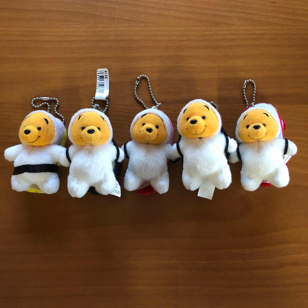 ぬいぐるみキーホルダー　くまのプーさん（お寿司）【５個セット】