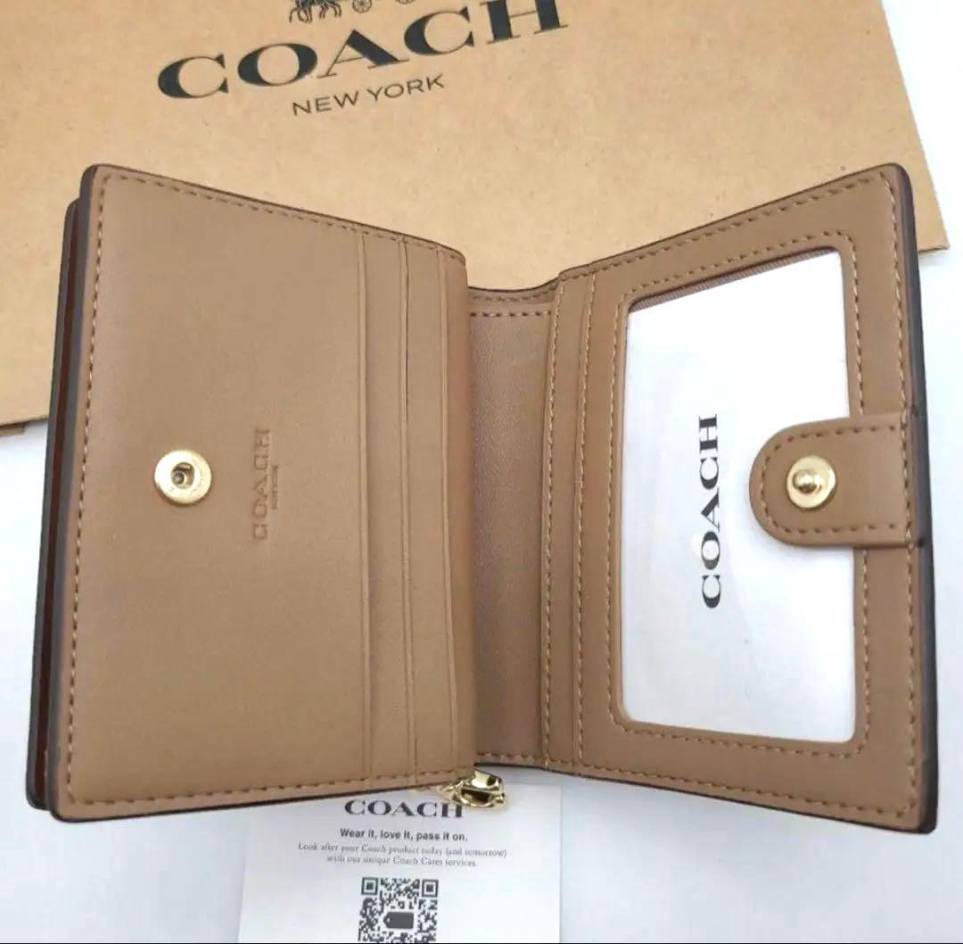 COACH コーチ 折り財布 スナップウォレット 正規品CW789 タンブラウン