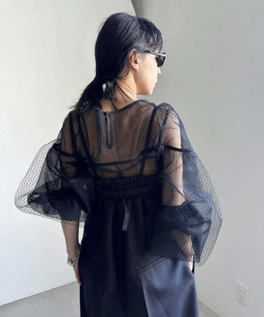 ＊美品＊アメリ NET TULLE TOP LAYERED ROMPERS