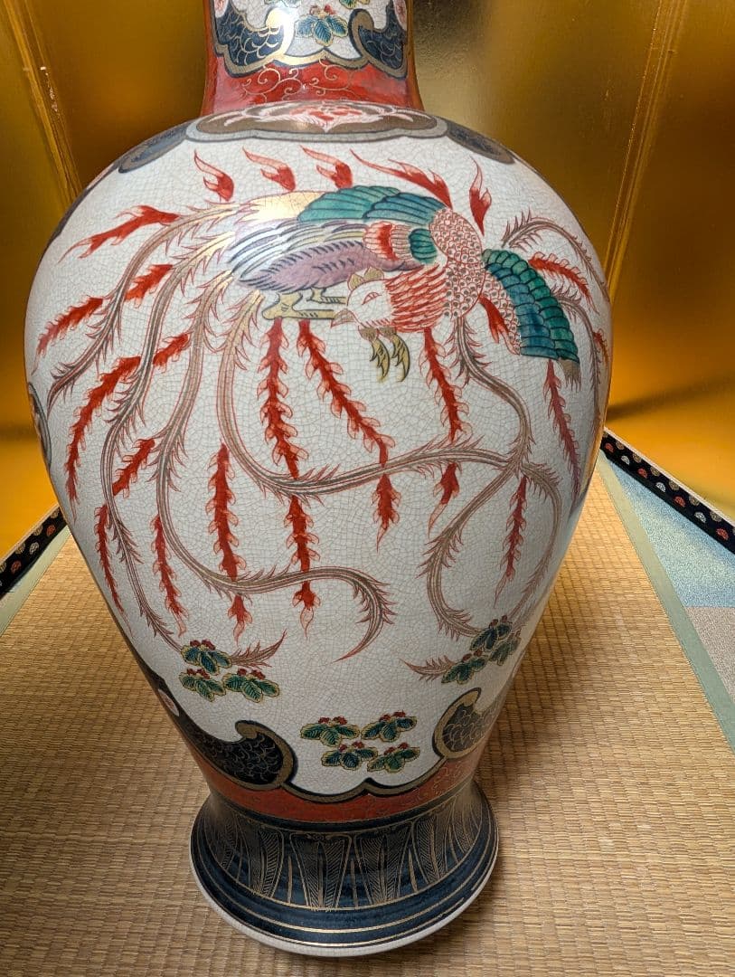 古美術 大型 壺 花瓶 古伊万里 飾り壺 玄関 置物 - メルカリ