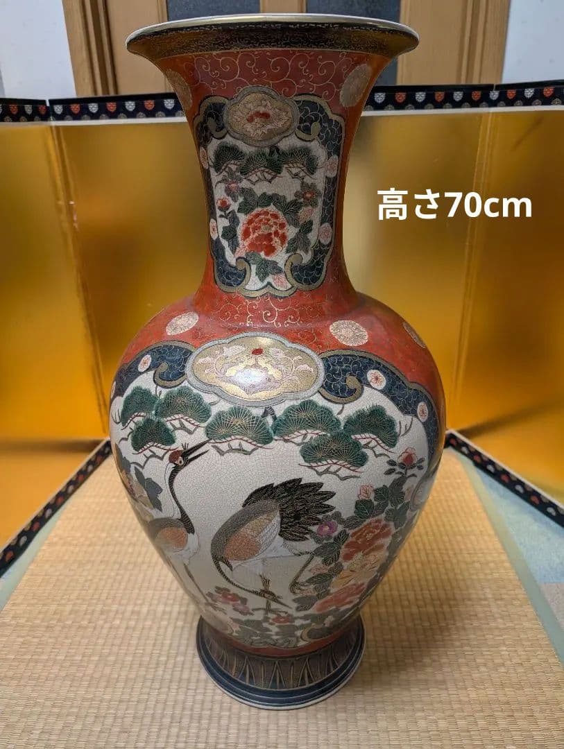 古美術 大型 壺 花瓶 古伊万里 飾り壺 玄関 置物 - メルカリ