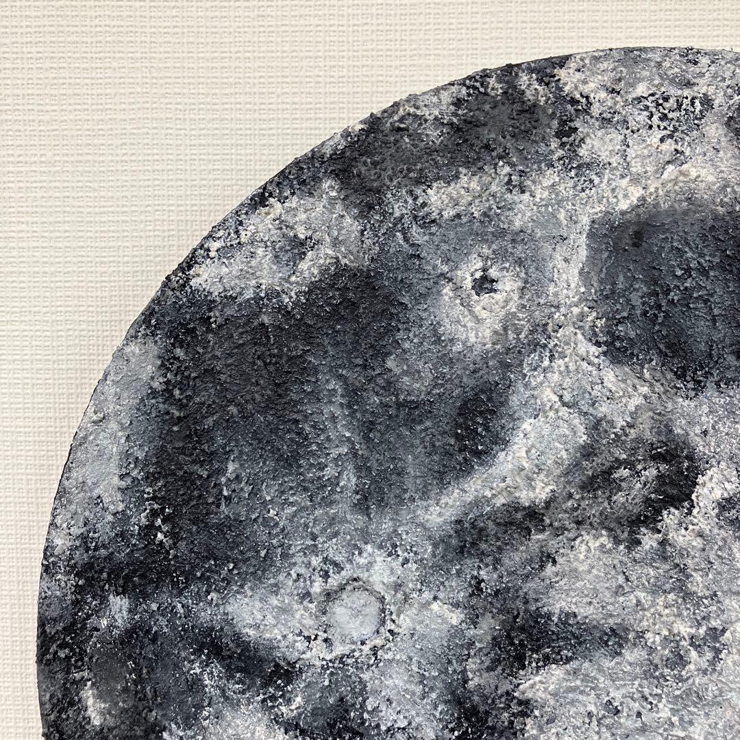 絵画 アクリル画 原画 月影 げつえい テクスチャーアート 月 モノクロ