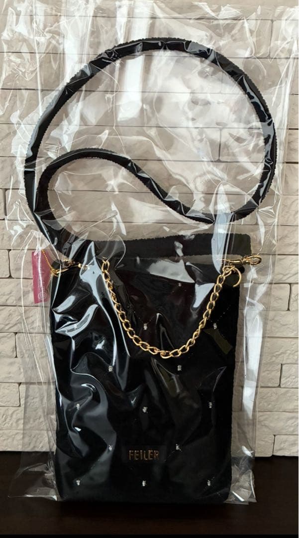 フェイラー　ユニ　チェーンポシェット　ブラック