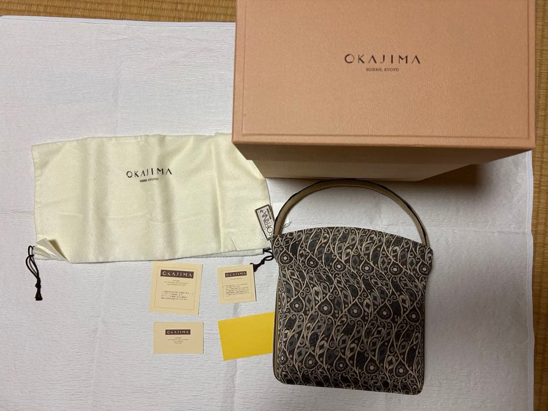 最終お値下げです。和装用バッグ グレー系　岡重　OKAJIMA 新品　未使用