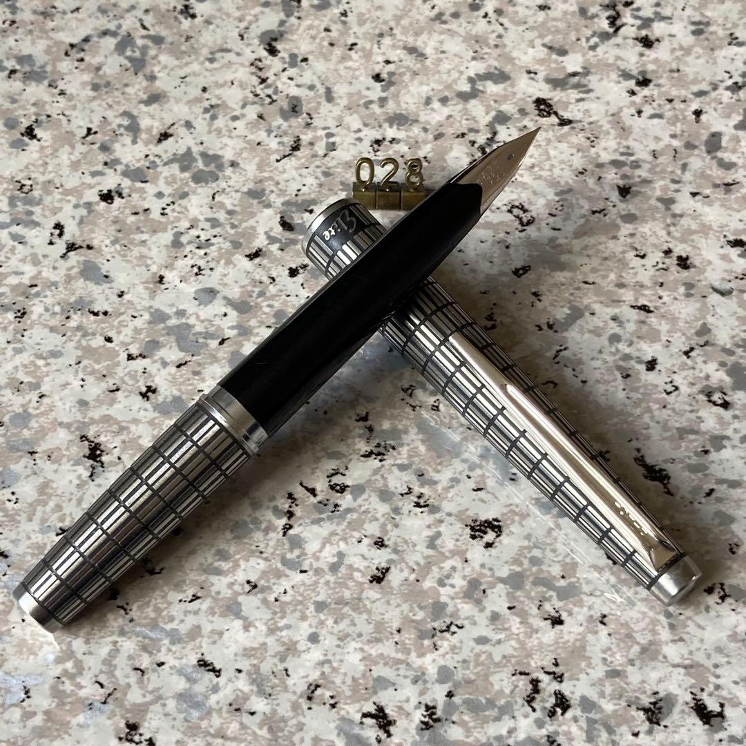 #028 オーバーホール済み 万年筆 PILOT 全格子 Elite 18k