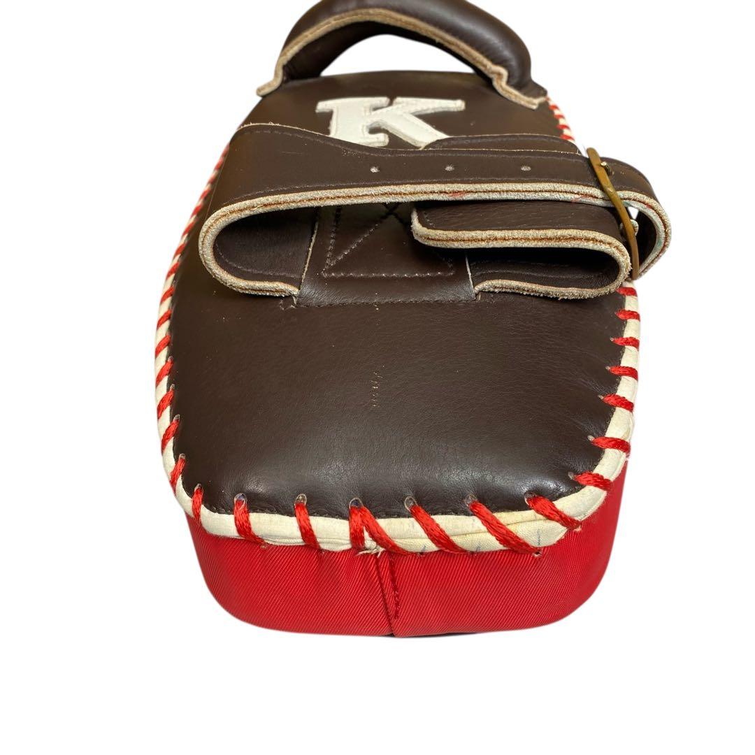 希少】K キックミット レザー ブラウン プロ仕様