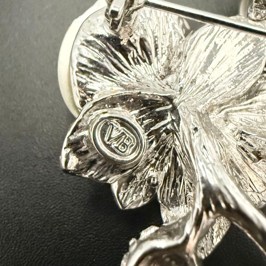 超希少✨未使用保管 ヴァンドームブティック ブローチ 胡蝶蘭 白蝶貝