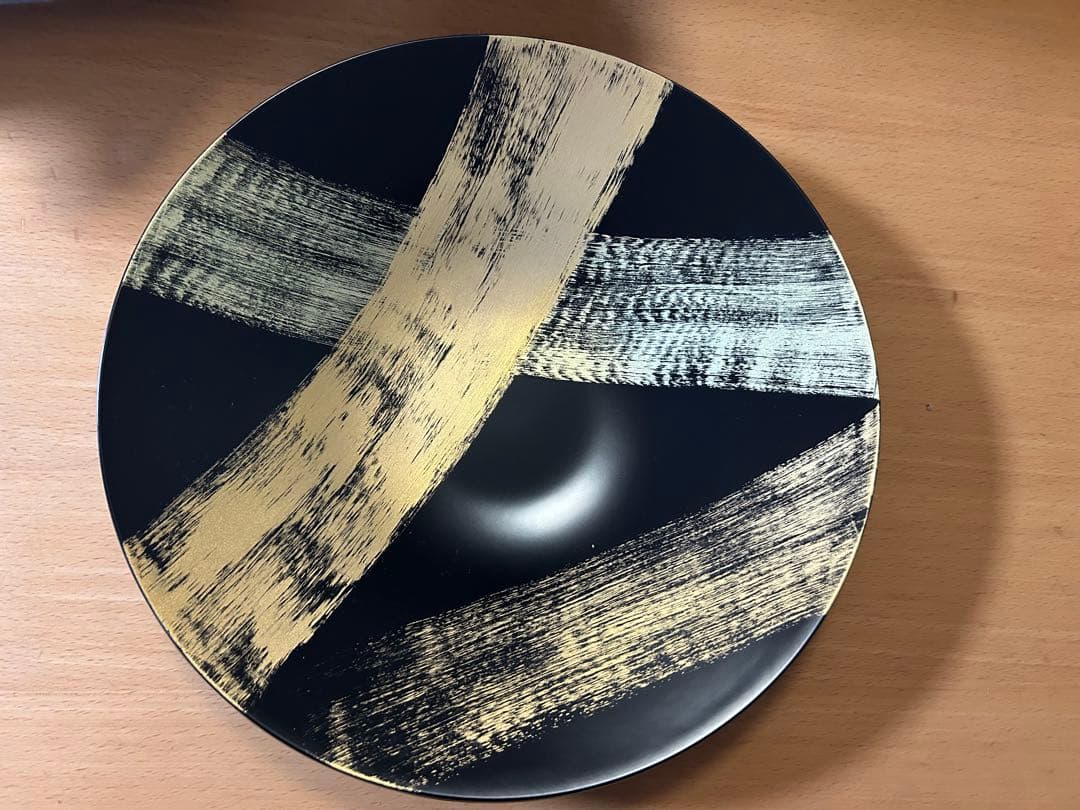 山田漆器 I0-002 サラダボール　飛龍 漆器 椀 黒金