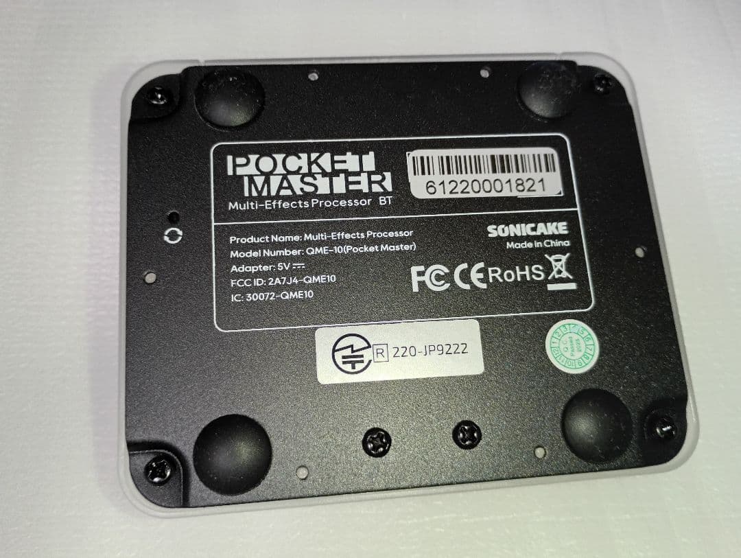 SONICAKE POCKET MASTER BT マルチエフェクトプロセッサー