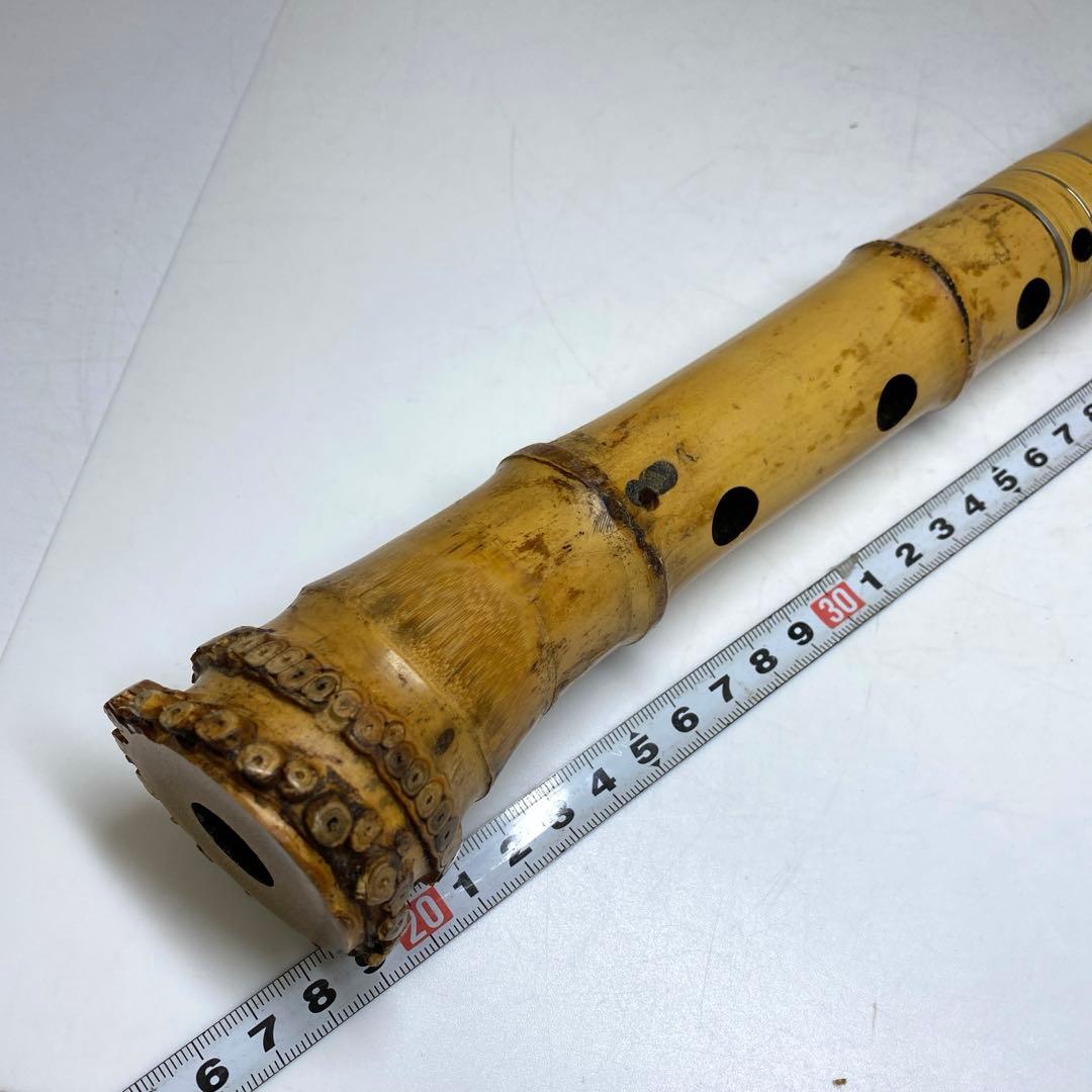 竹風在銘 銀三尺八 約42.5cm 東N7-1026① 楽器・機材