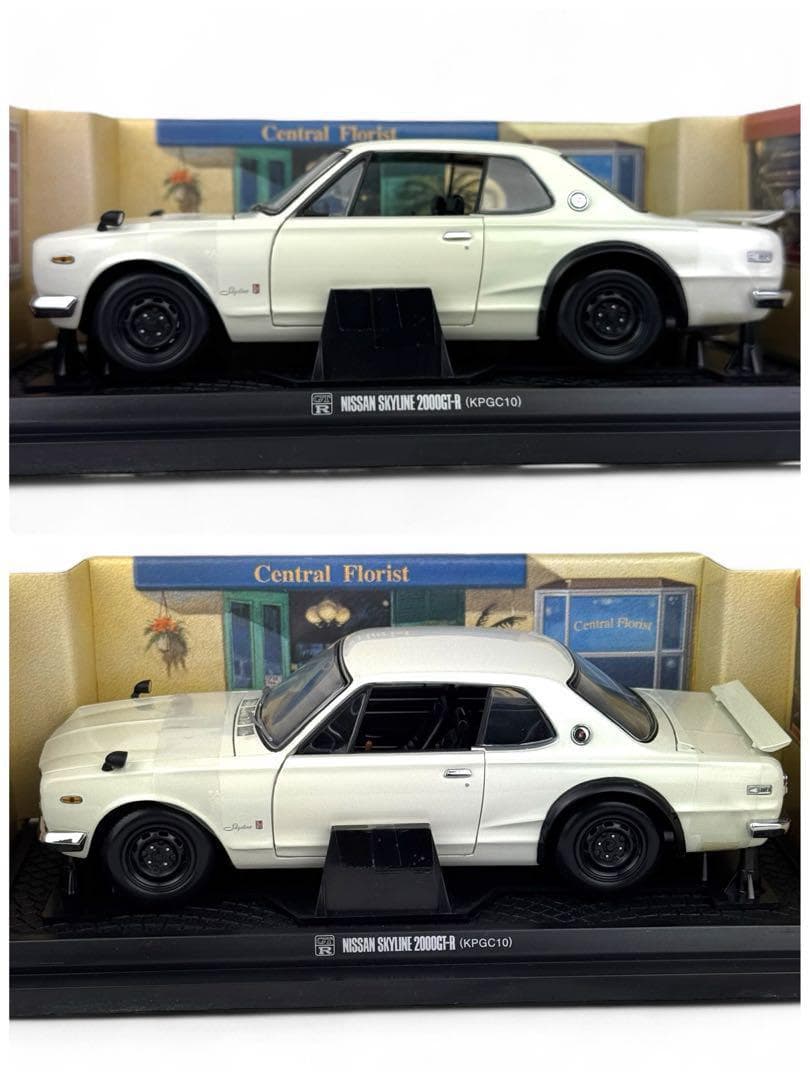 京商1/18日産スカイライン2000GT-R KPGC10 ホワイト ハコスカ