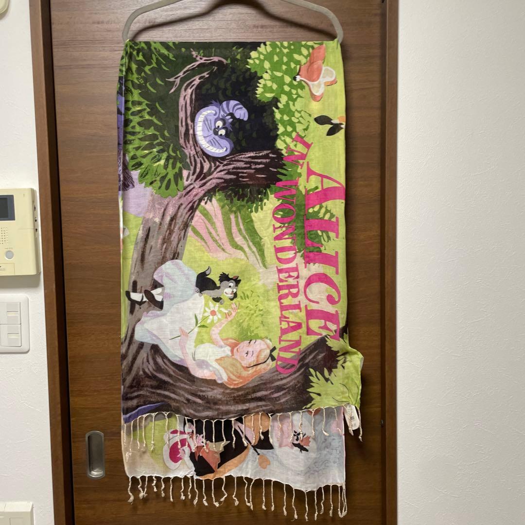 ディズニー 不思議の国のアリス Alice ストール ショール レア 貴重 羽織