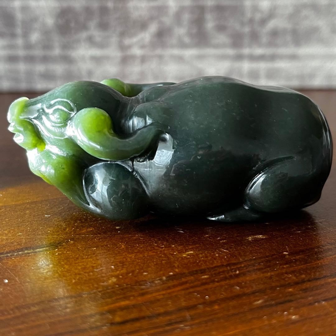 和田玉 ろうかん 青玉 藍青 古翡翠 彫刻 ネフライト 軟玉 アンティーク