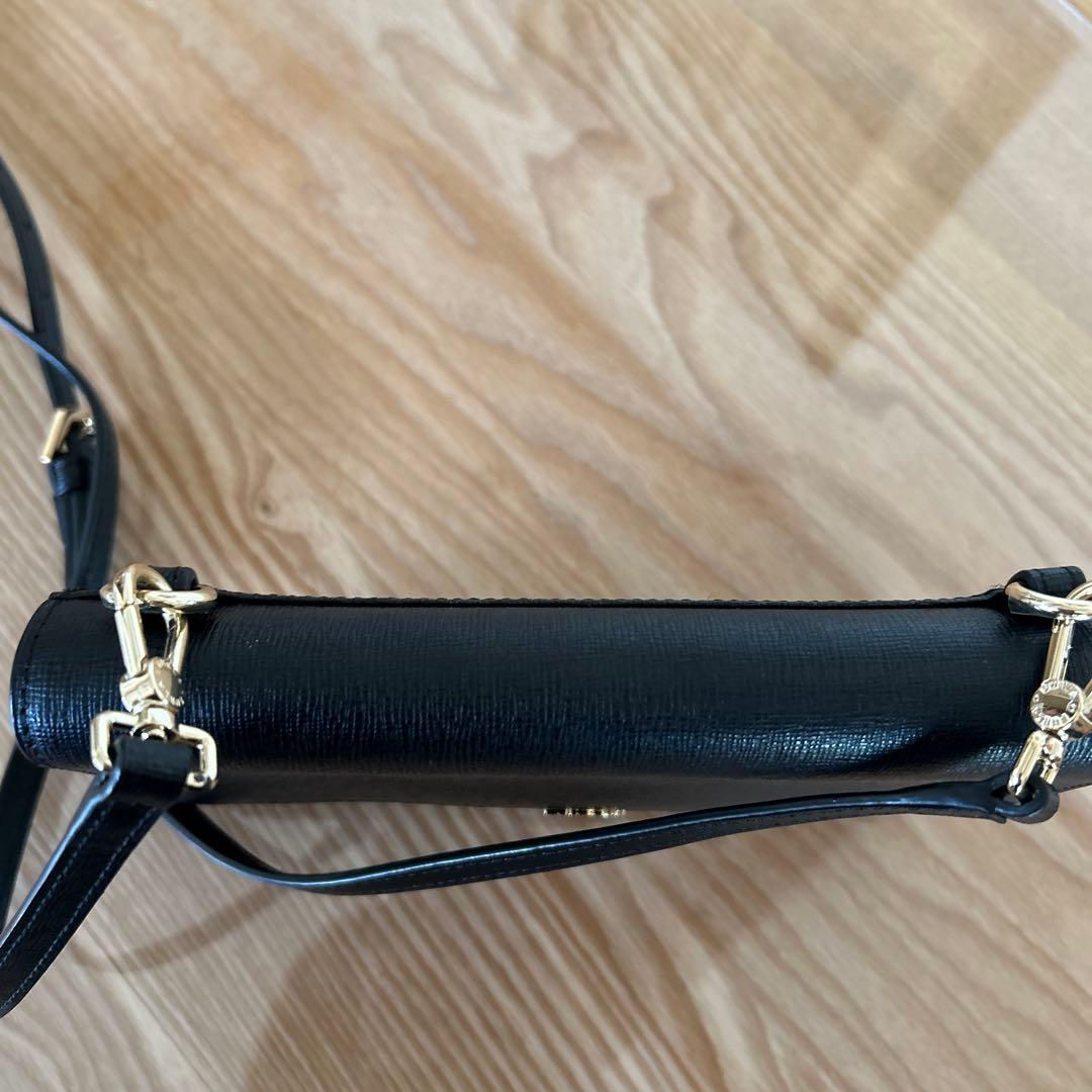 極美品　FURLA リーヴァ 2way ウォレットショルダーバッグ　ブラック
