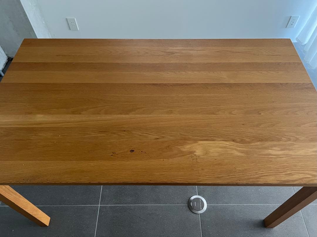 廃盤品 無印良品 無垢材ダイニングテーブル・オーク材140cm