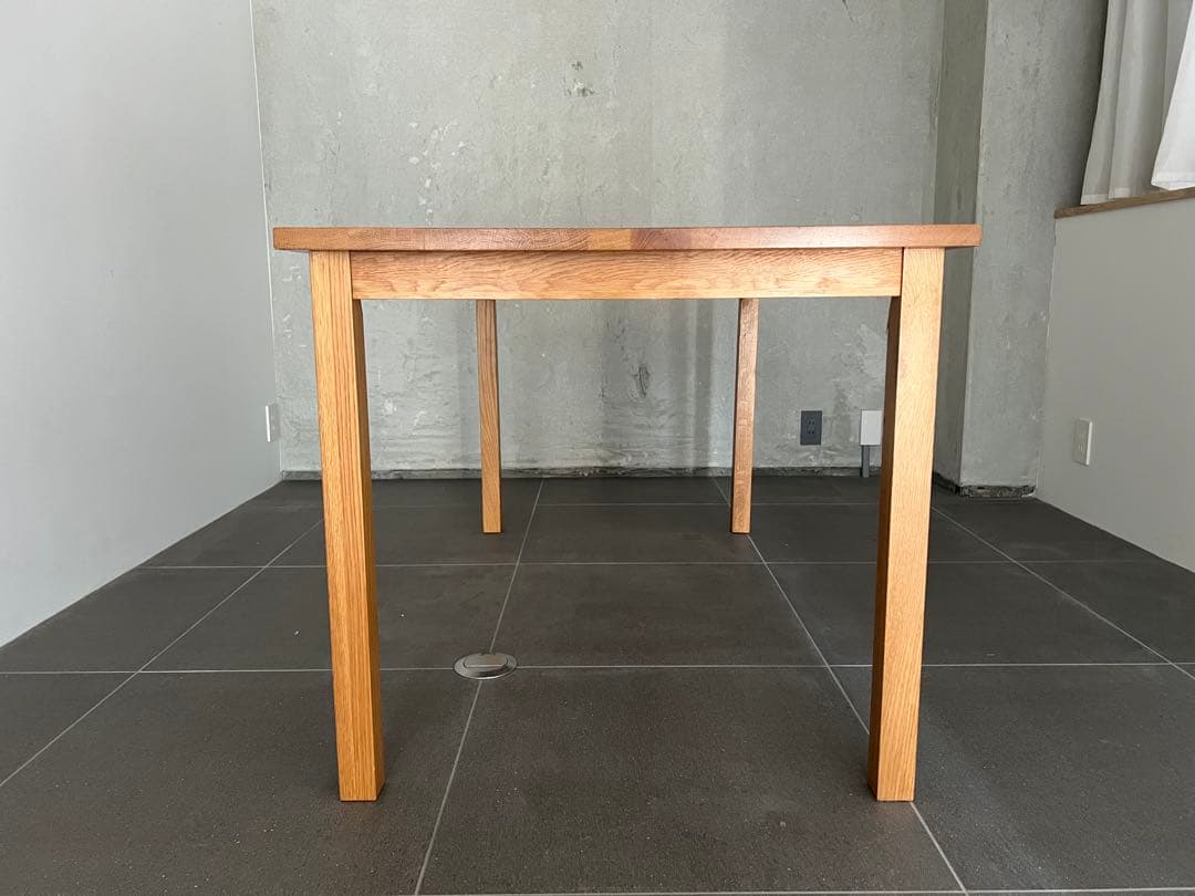 廃盤品 無印良品 無垢材ダイニングテーブル・オーク材140cm