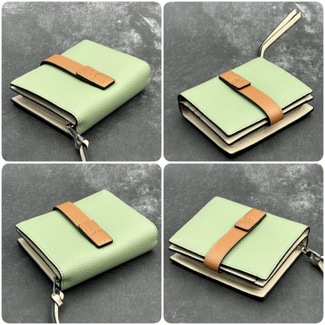 未使用級】ロエベ コンパクトジップウォレット二つ折り財布 LOEWE