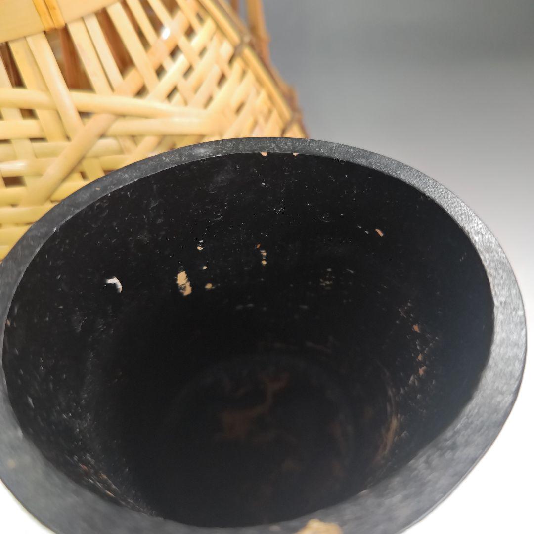 イ830 花籠『島田竹宝斎』『宗全篭 白竹花入 花器 紙