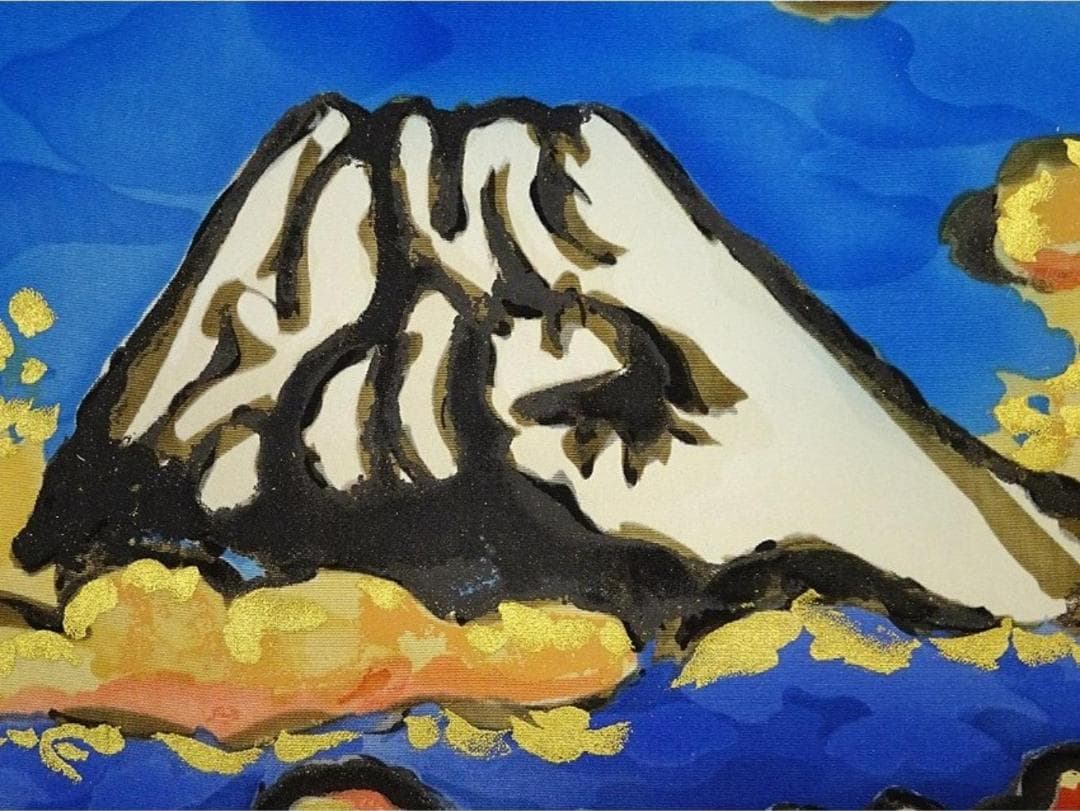 複製】掛軸 梅原龍三郎『天地鍾秀』絹本 無地箱付 掛け軸 a07102