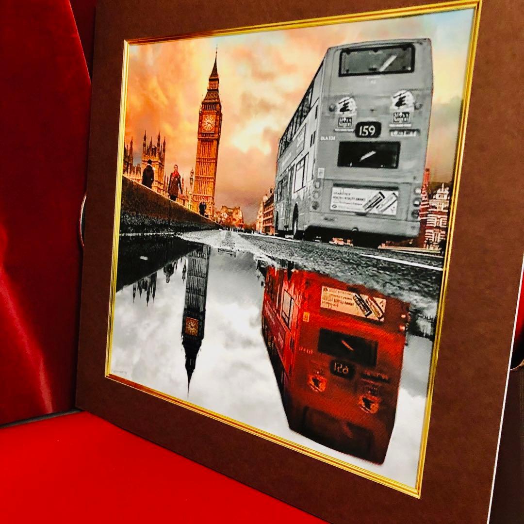 Piear Hearts「ロンドン夕景」真作サイン入り額装済み100人展入選作品