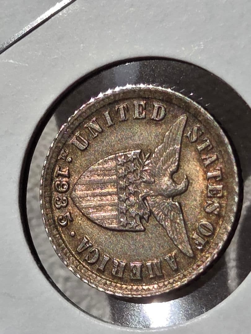 稀少な状態)アメリカ合衆国統治下 フィリピン 10センタボ銀貨 1935 M