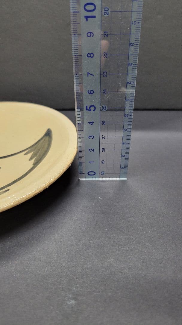 古い今戸焼 都鳥皿 言問 団子皿 15センチ /隅田川焼 角田川焼