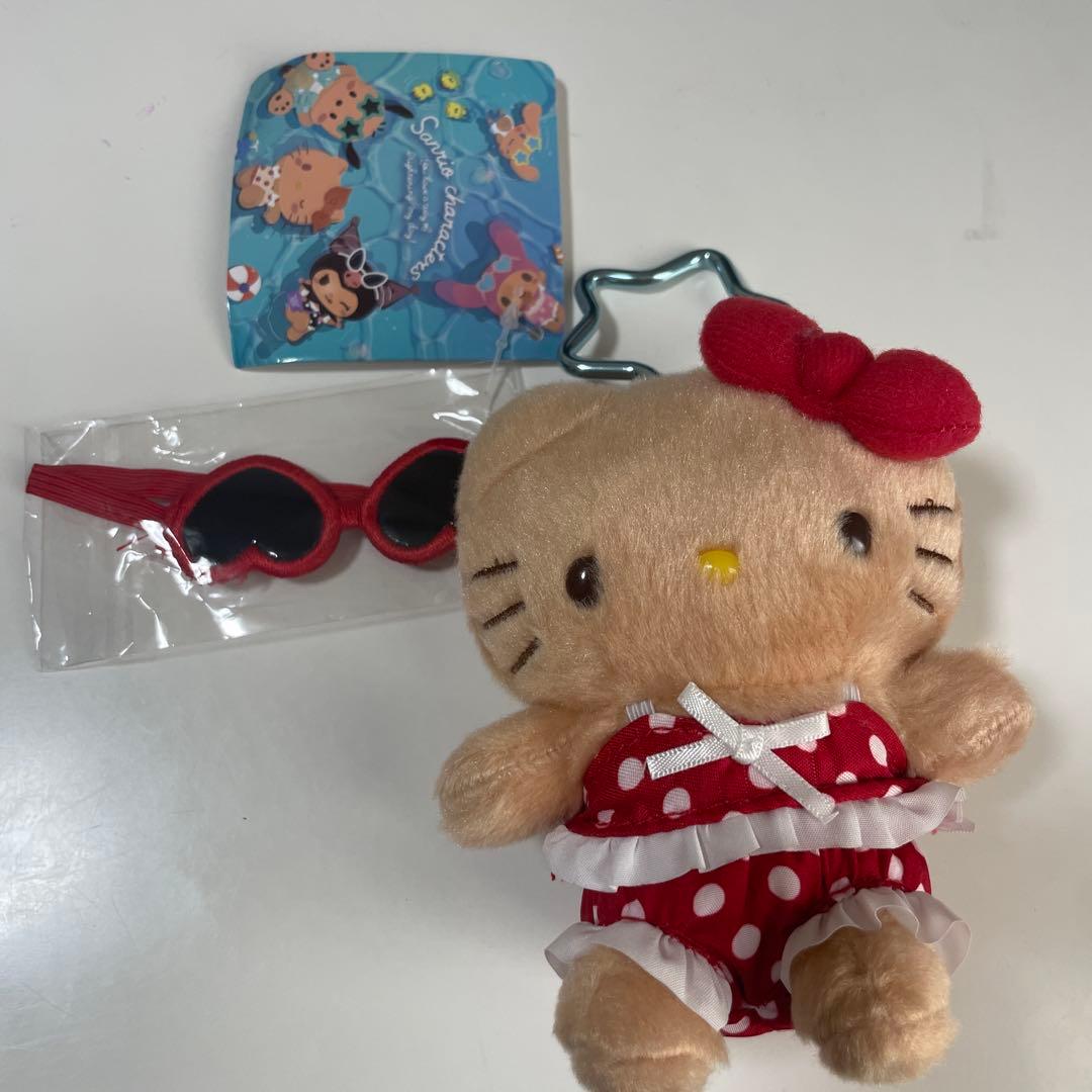 ハローキティ 日焼け 水着 サングラス キーホルダー ぬいぐるみ