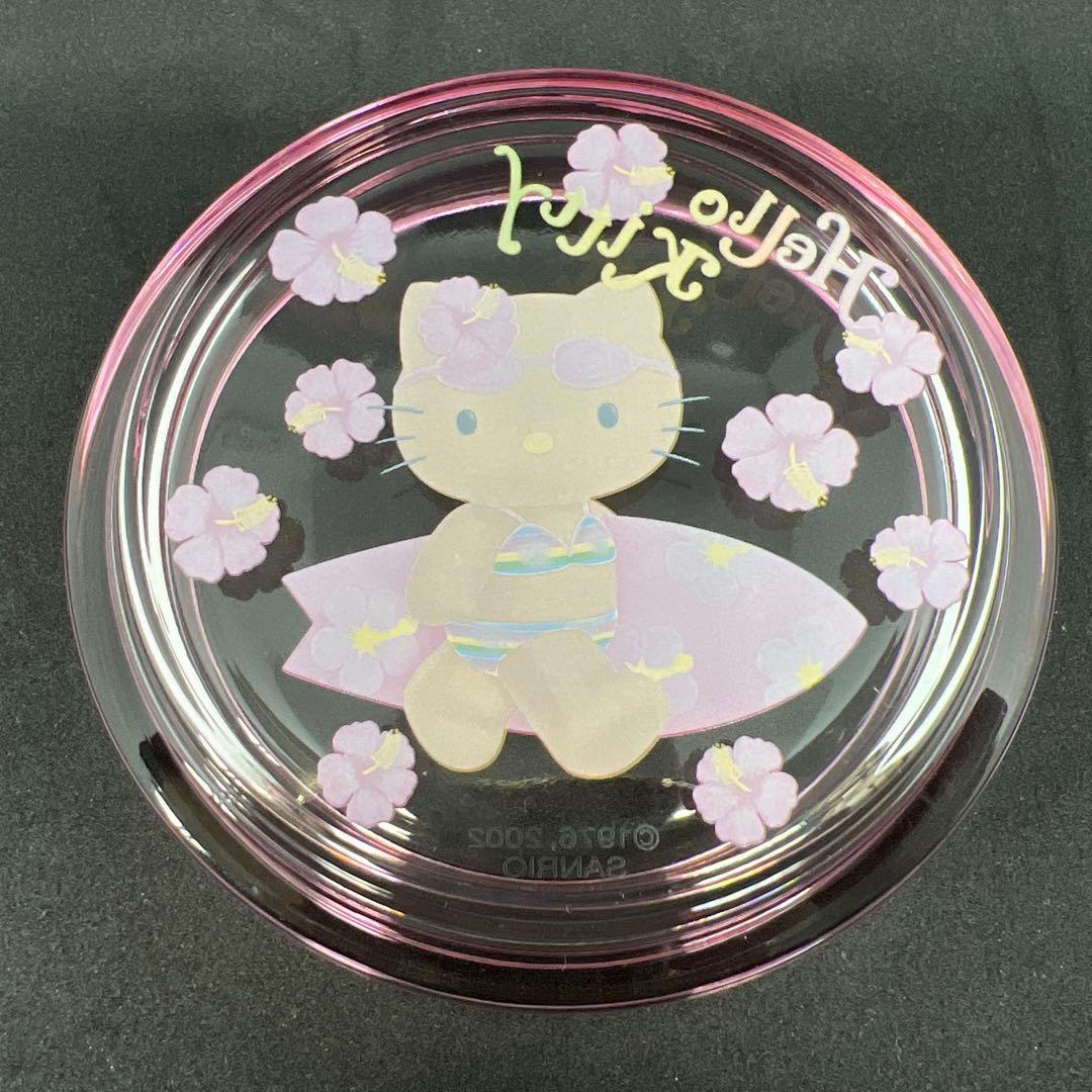 ハローキティ 日焼けキティ ガラストレー　小物入れ　希少レア　レトロ　2002年