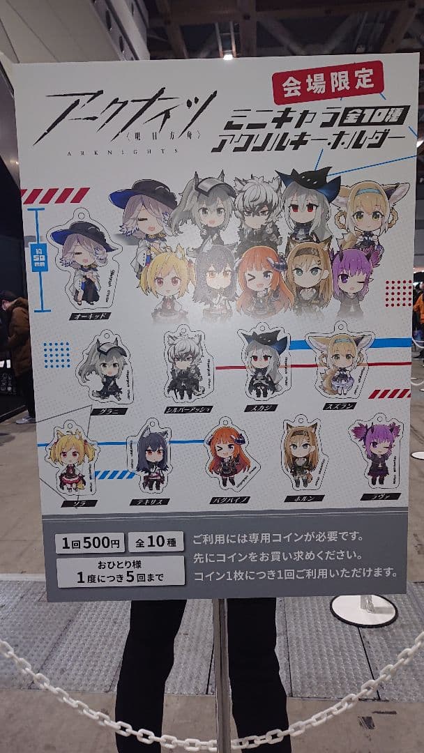 アークナイツ フェス会場限定アクリルキーホルダーガチャ フルコンプセット