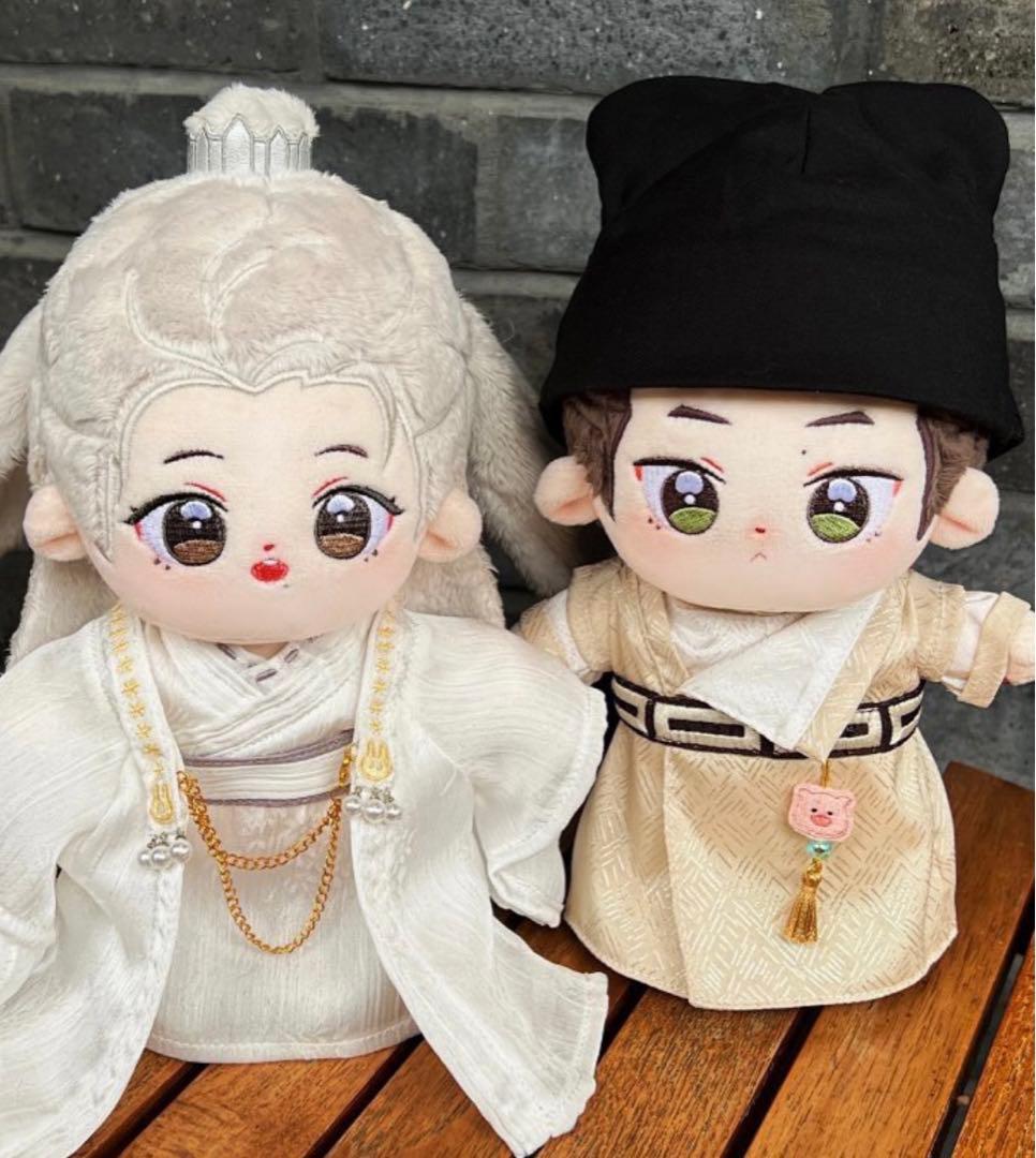 20cm 王一博 肖戦 百里 時影 ぬいぐるみ本体＆古装お洋服 陳情令