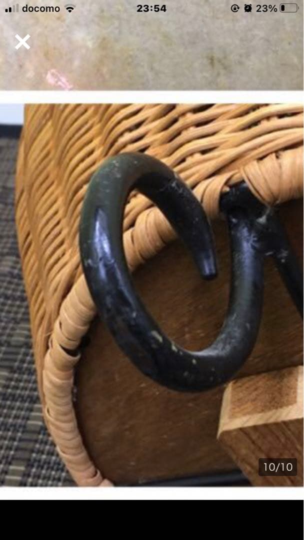 ヴィンテージ♦️高級ラタン♦️アイアンデザイン♦️長物収納 傘立て