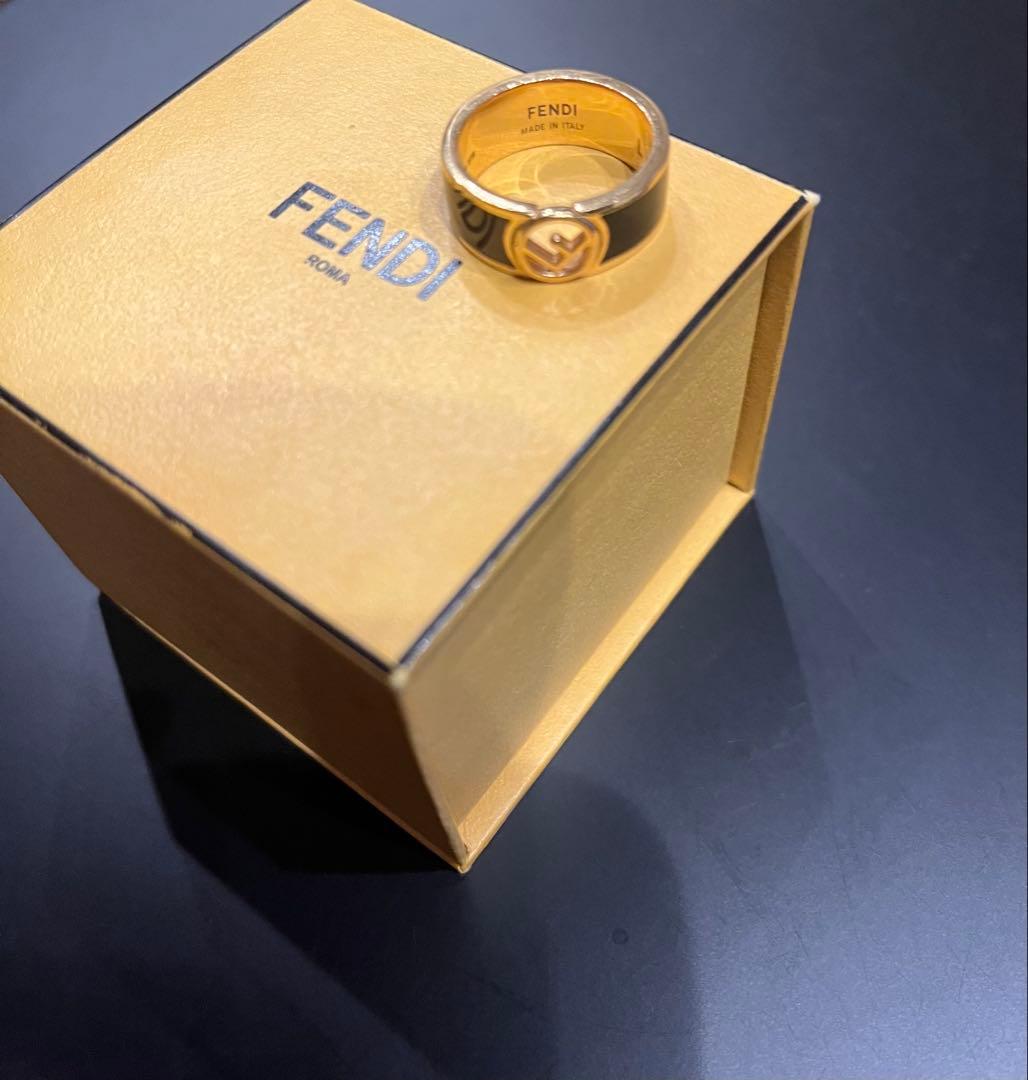 【美品】FENDI リング　バイカラー