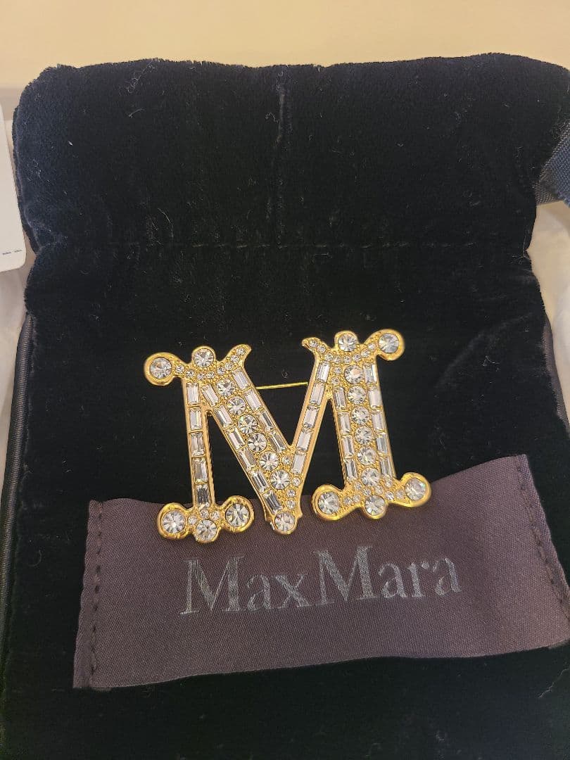 しおり様 国内店舗正規品 Max Mara クリスタル ブローチ マックスマーラ