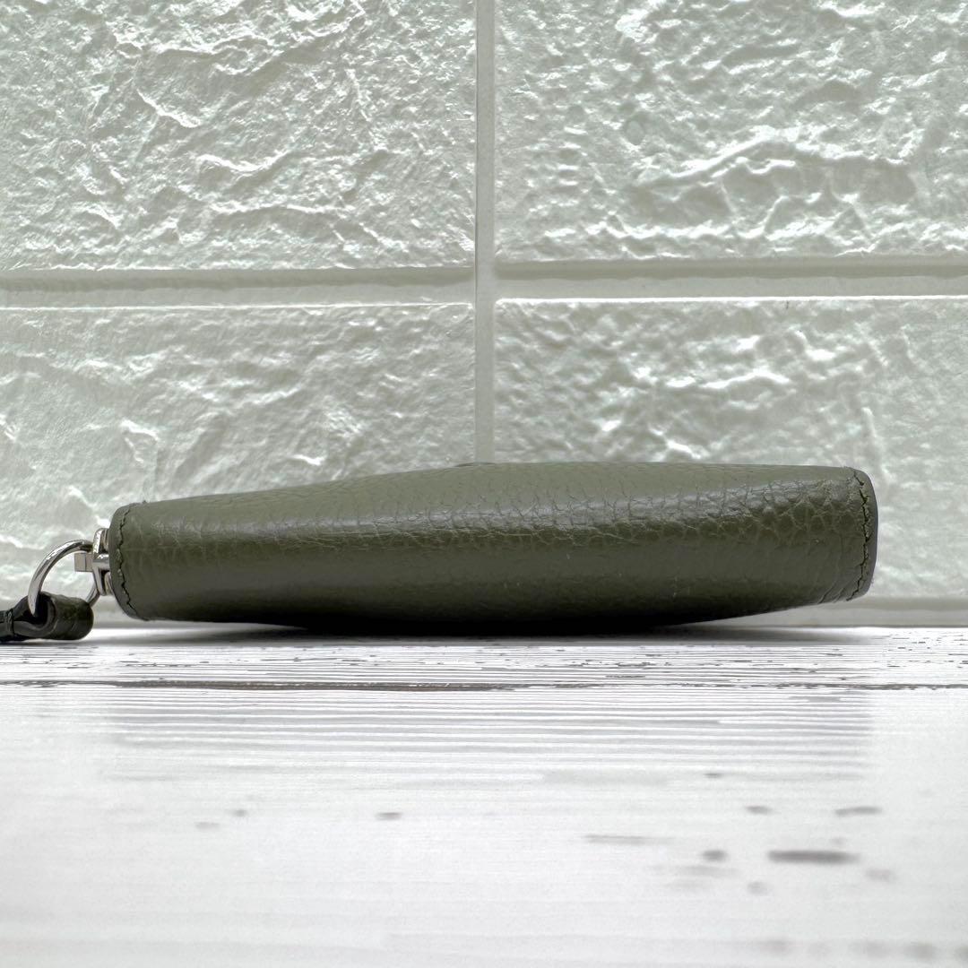 未使用級　グッチ　ケース　マーモント　GG　レザー　カーキ