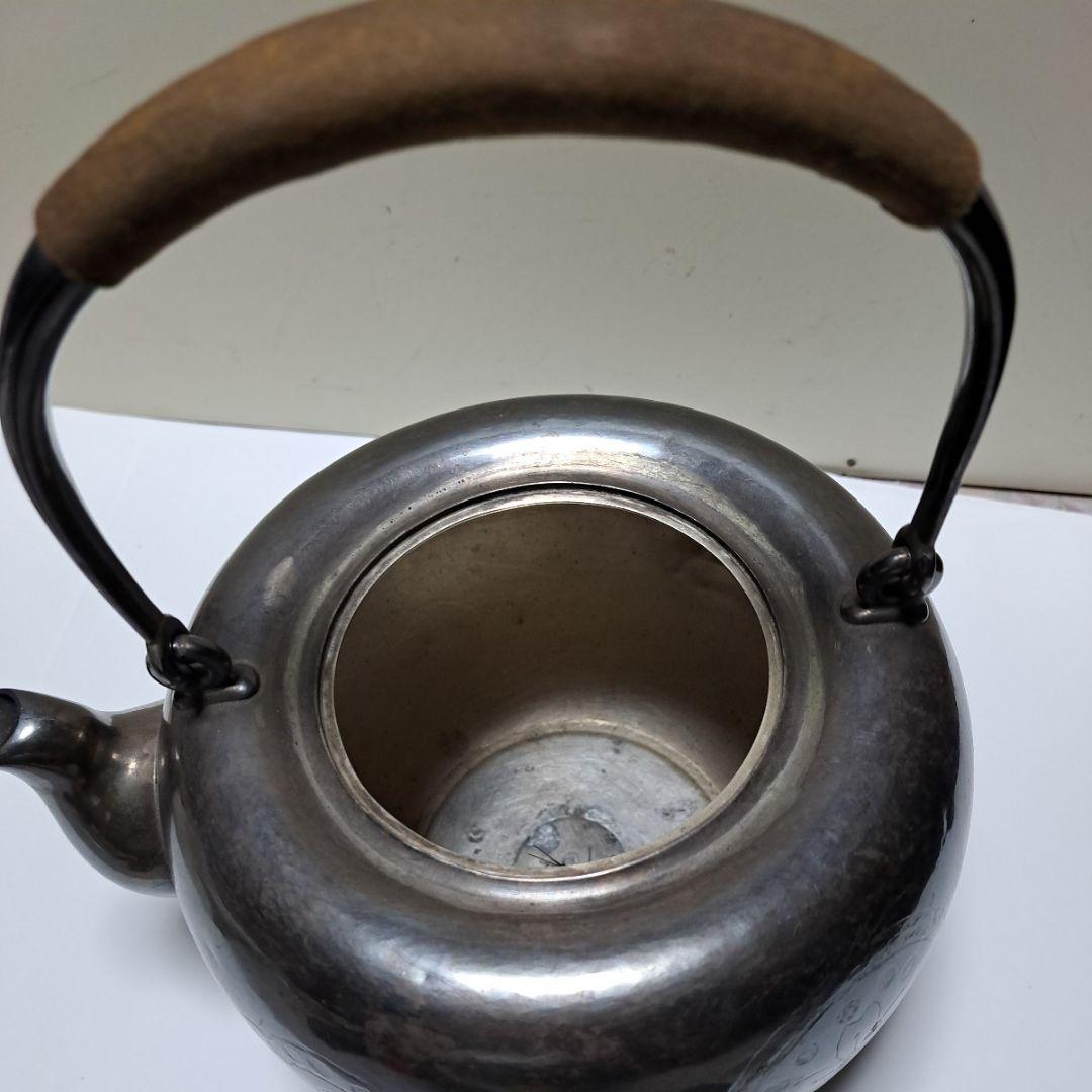 茶道具 銀瓶 高級骨董品 古美術 重さ720g 茶道具 銀瓶 高級骨董