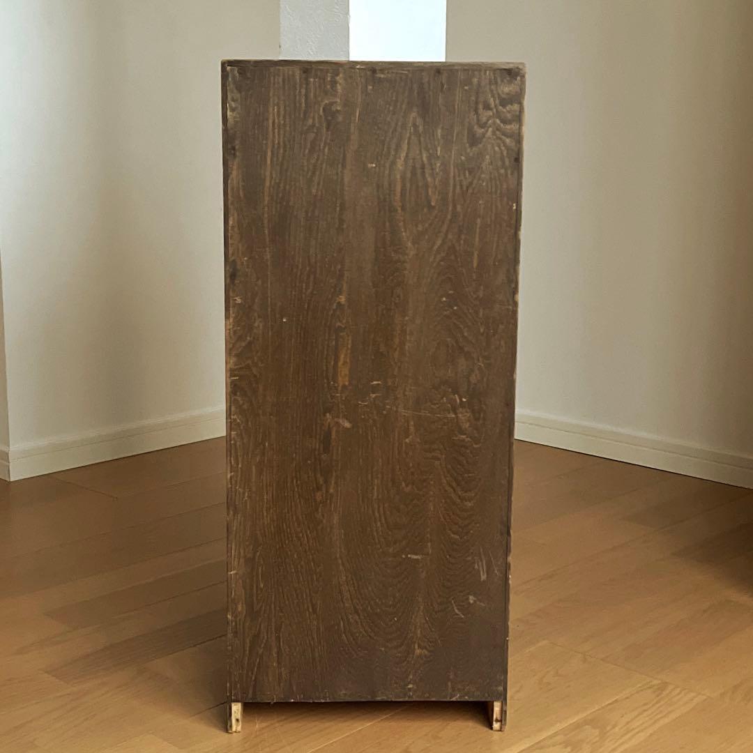 古道具 昭和レトロ 木製チェスト 引き出し 5段