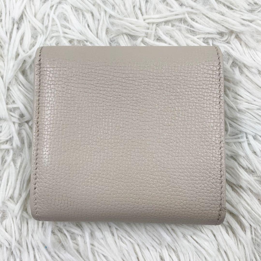 【✨極美品 現行✨】ロエベ アナグラム コンパクトフラップウォレット ベージュ