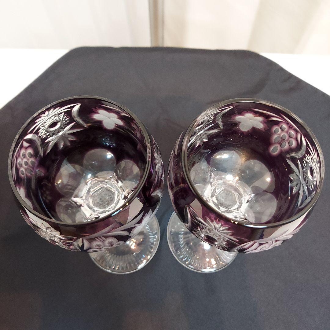 新品未使用 CRYSTAL DONAU 切子 ワイングラス 2個