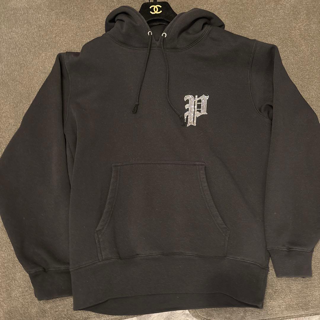 本日限定価格✨ PHATRNK P LOGO パーカー M ストーン 黒 美品