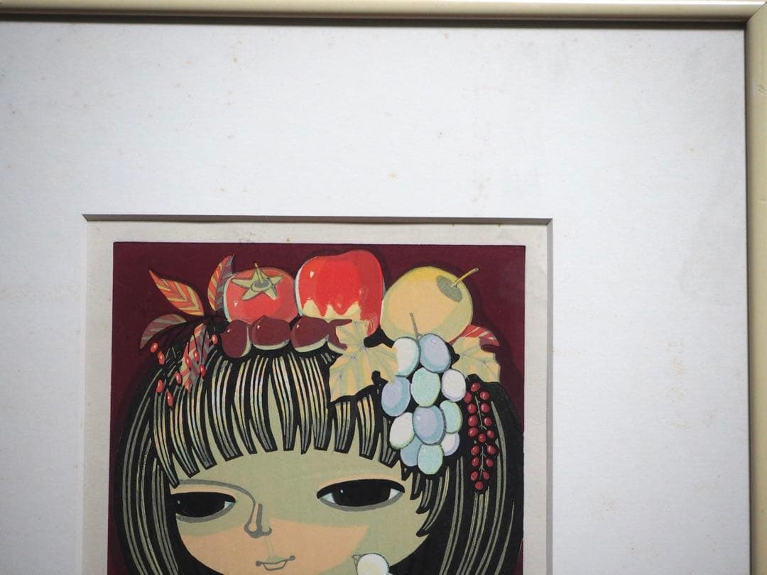 真作□池田修三 木版画 みのり 直筆サイン 1986年□版画 絵画 花