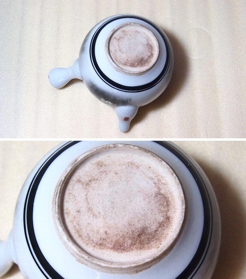 骨董・時代の美品】九谷焼 茶器揃 5客 湯呑茶碗/湯冷まし/急須 鶴/花/