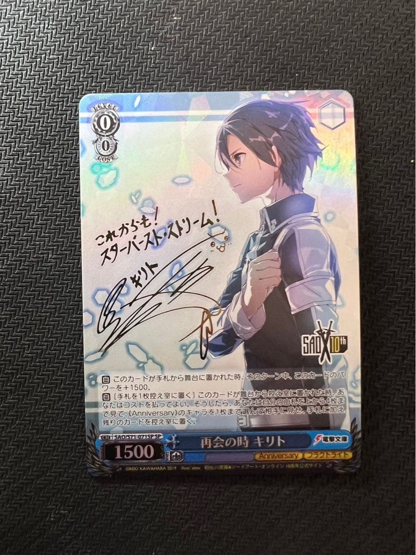 PSA10 ヴァイスシュヴァルツ再会の時キリトSPサイン